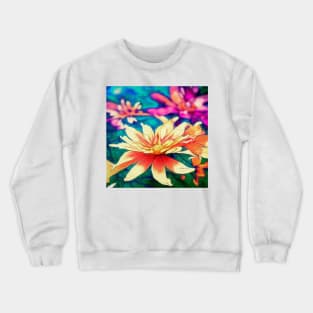 Flowers in the Style of Claude Monet #2 Crewneck Sweatshirt